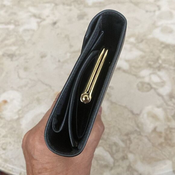 New Old Stock Buxton Lady Madison Long Wallet Grey Leather - Picture 5 of 14